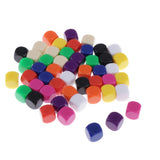 Max 50Pieces Square Edge Blank Dices D6 Six Sided RPG Gaming Dice Gift 16mm