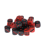 Max 24pcs 16mm Six Sided D6 Dice Dies for Dungeons and Dragons Game