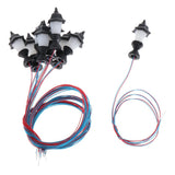Max 10x Model Miniature Street Lights HO Scale LEDs Garden Lawn Lights 1:100 A