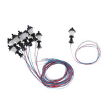 Max 10x Model Miniature Street Lights HO Scale LEDs Garden Lawn Lights 1:100 E