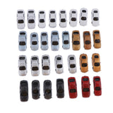 Max 30pcs Painted Model Cars Building Train Layout Z Scale  1:200