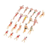 Max 20pcs Model Trains People Figures Scale Painted Beach Crowd Miniatures 1:50