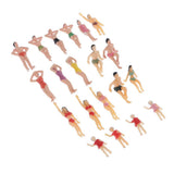 Max 20pcs Model Trains People Figures Scale Painted Beach Crowd Miniatures 1:50