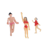 Max 20pcs Model Trains People Figures Scale Painted Beach Crowd Miniatures 1:50