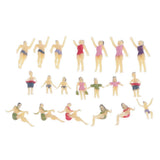 Max 20xModel Trains People Figures Scale Painted Beach Crowd Miniatures HO 1:100