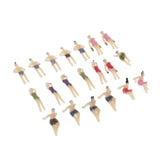 Max 20xModel Trains People Figures Scale Painted Beach Crowd Miniatures N 1:150