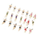 Max 20xModel Trains People Figures Scale Painted Beach Crowd Miniatures N 1:150