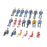 Max 20pcs G Scale 1:30 Painted Model Passengers People Figures Train Diorama