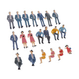 Max 20pcs G Scale 1:30 Painted Model Passengers People Figures Train Diorama