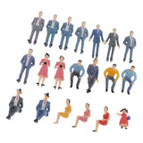 Max 20pcs G Scale 1:30 Painted Model Passengers People Figures Train Diorama