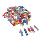 Max Lot of 50 pcs HO scale Model Train Building Layout Painted Figures 1/87