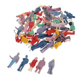 Max Lot of 50 pcs HO scale Model Train Building Layout Painted Figures 1/87