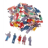 Max Lot of 50 pcs HO scale Model Train Building Layout Painted Figures 1/87