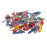 Max Lot of 50 pcs HO scale Model Train Building Layout Painted Figures 1/87