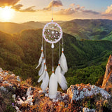 Max Hanging Dream Catcher Ornament Feathers Pendant Dream Catcher Handmade White