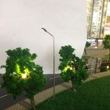 Max 10 Pieces Model Railway Train Lamp Post Street Lights HO OO Scale LEDs 1:75