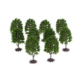Maxbell 10PCS Plastic Cedar Tree Railway Street Architectural Scenery HO Scale 1:100