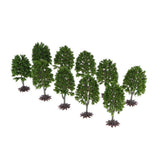 Maxbell 10PCS Plastic Cedar Tree Railway Street Architectural Scenery HO Scale 1:100