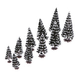 Max 10Pcs Mixed Colors Model Tree Train Railway Architectural Scenery 1:70-1:200