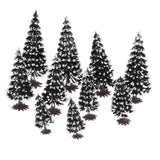 Max 10Pcs Mixed Colors Model Tree Train Railway Architectural Scenery 1:70-1:200