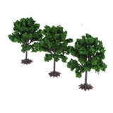 Max 3Pcs Greenery Tree Model Layout Diorama Landscape Building DIY Accessories