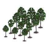 Max 12pcs Model Trees Train Layout Miniature Scenery Diorama Landscape Mixed