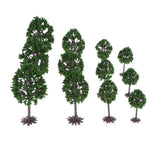 Max 12pcs Model Trees Train Layout Miniature Scenery Diorama Landscape Mixed