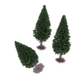 Max 3x10cm HO OO Scale Model Tree Diorama Wargame Scenery Dark Green Landscape C
