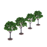 Max 4Pcs 7.5cm HO OO Scale Model Tree Diorama Wargame Scenery Green Landscape