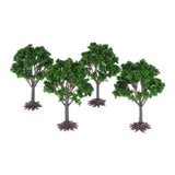 Max 4Pcs 7.5cm HO OO Scale Model Tree Diorama Wargame Scenery Green Landscape