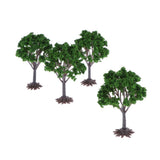 Max 4Pcs 7.5cm HO OO Scale Model Tree Diorama Wargame Scenery Green Landscape