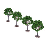 Max 4Pcs 7.5cm HO OO Scale Model Tree Diorama Wargame Scenery Green Landscape
