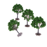 Max 4Pcs 7.5cm HO OO Scale Model Tree Diorama Wargame Scenery Green Landscape