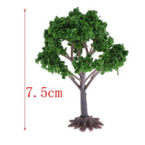 Max 4Pcs 7.5cm HO OO Scale Model Tree Diorama Wargame Scenery Green Landscape