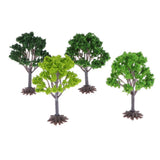 Max 4Pcs Greenery Tree Model Layout Diorama Landscape Building DIY Mixed Colors