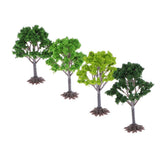 Max 4Pcs Greenery Tree Model Layout Diorama Landscape Building DIY Mixed Colors
