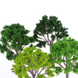 Max 4Pcs Greenery Tree Model Layout Diorama Landscape Building DIY Mixed Colors