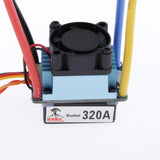 Max Waterproof 320A Brushed ESC with 5V / 3A BEC for 1/10 RC Car T Plug