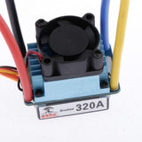 Max Waterproof 320A Brushed ESC with 5V / 3A BEC for 1/10 RC Car XT60 Plug