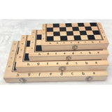 Max Handmade Wood Folding International Travel Chess Set Board Game Toy 24x24cm