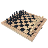 Max Handmade Wood Folding International Travel Chess Set Board Game Toy 24x24cm