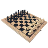 Max Handmade Wood Folding International Travel Chess Set Board Game Toy 24x24cm