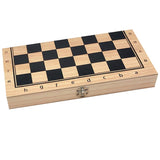 Max Handmade Wood Folding International Travel Chess Set Board Game Toy 24x24cm