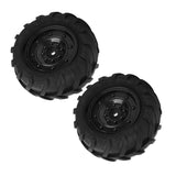 Max 1 Pair Rubber Wheel Tire Tyres for 1:16 Scale Model RC Car DIY Parts Black