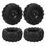 Max 1 Pair Rubber Wheel Tire Tyres for 1:16 Scale Model RC Car DIY Parts Black