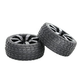 Max 63mm Rubber Tyres Tire 1/ Rim Set for 1:10 Scale On-road Car Accessories