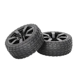 Max 63mm Rubber Tyres Tire 1/ Rim Set for 1:10 Scale On-road Car Accessories