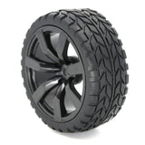 Max 63mm Rubber Tyres Tire 1/ Rim Set for 1:10 Scale On-road Car Accessories