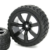 Max 63mm Rubber Tyres Tire 1/ Rim Set for 1:10 Scale On-road Car Accessories