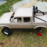 Maxbell White RC Car Roof Rack Roll Cage Bucket 6 LED Light for 1/10 Axial SCX10 4WD